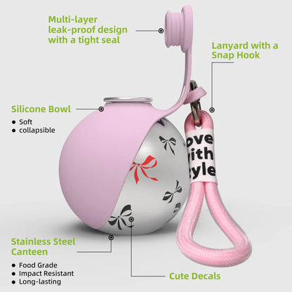 PawHydrate™ – Portable 2‑in‑1 Dog Water Bottle